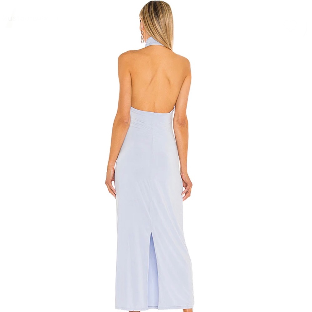 JONATHAN SIMKHAI STANDARD Raine Midi Dress in Sky Large - Picture 3 of 8